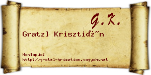 Gratzl Krisztián névjegykártya